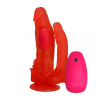 Розовый вагинально-анальный вибромассажер с присоской №11 - 15,5 см. купить в секс шопе