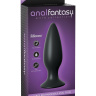 Чёрная большая анальная вибропробка Large Rechargeable Anal Plug - 13,5 см. купить в секс шопе