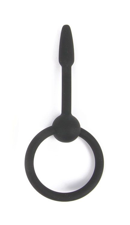 Черный уретральный конусовидный плаг - 5,5 см. купить в секс шопе