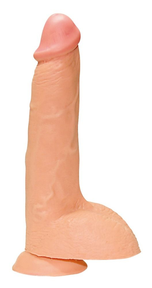 Реалистичный фаллоимитатор на присоске - 23 см. купить в секс шопе