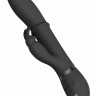Черный вибратор-кролик Halo со стимулирующим кольцом - 24,5 см. купить в секс шопе