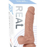 Реалистичный фаллоимитатор REAL с мошонкой на присоске - 19 см. купить в секс шопе