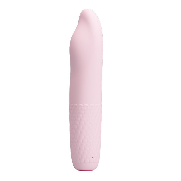 Нежно-розовый вибратор-ротатор Burke - 16 см. купить в секс шопе