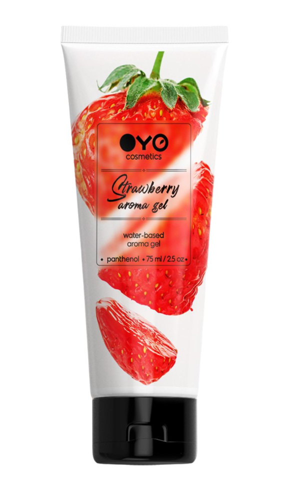 Лубрикант на водной основе OYO Aroma Gel Strawberry с ароматом клубники - 75 мл. купить в секс шопе