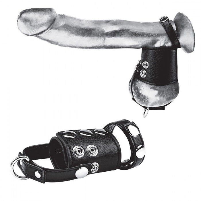 Кольцо на член и мошонку Cock Ring With 2  Ball Stretcher And Optional Weight Ring купить в секс шопе