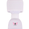 Бело-розовый, работающий от сети вибромассажёр Pixey Wand Mini Pink Edition - 25 см. купить в секс шопе