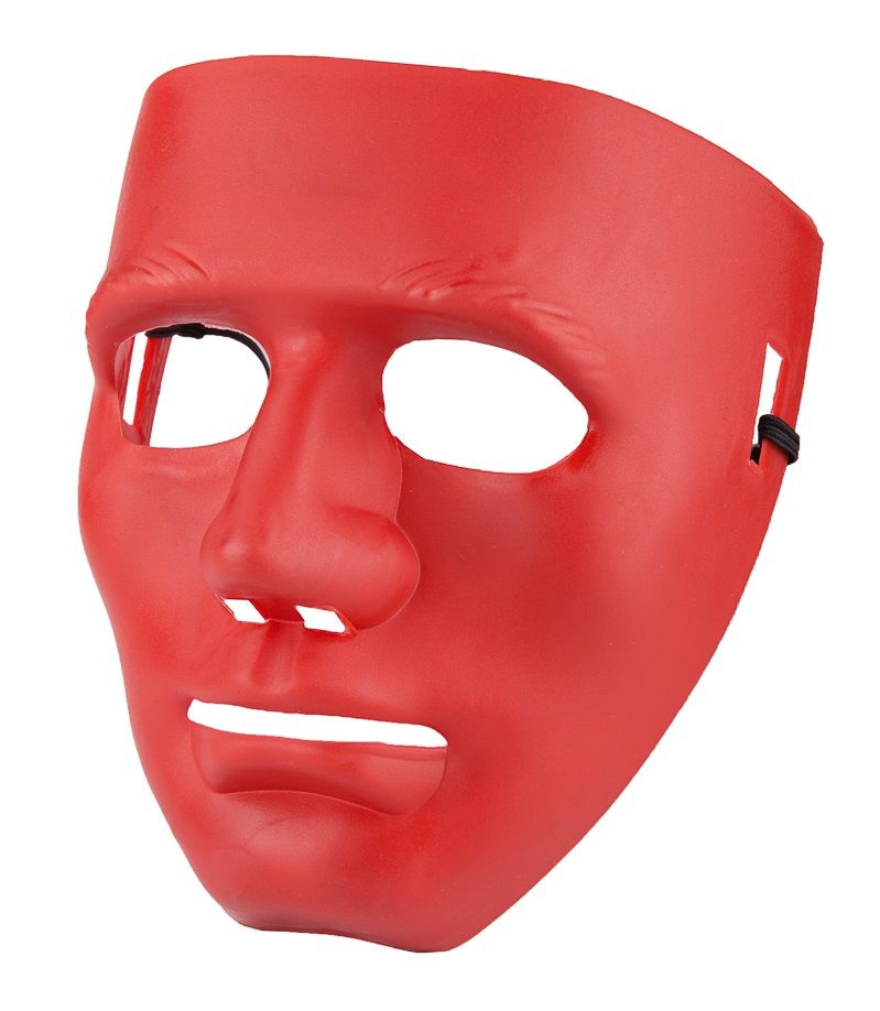 Красная маска из пластика купить в секс шопе