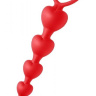Красные анальные бусы Sweet Heart Silicone Anal Beads - 18,4 см. купить в секс шопе