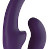 Фиолетовый страпон с вибрацией Sharevibe - 22 см. купить в секс шопе