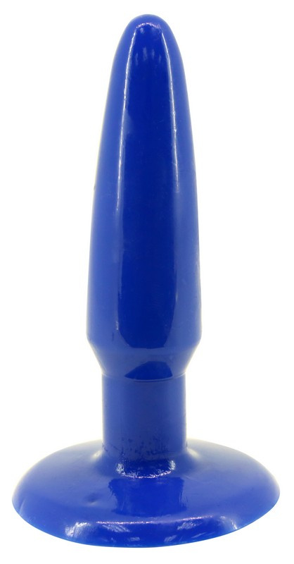 Синяя анальная втулка - 10 см. купить в секс шопе