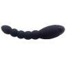 Черный анальный вибростимулятор Lovers Beads - 19 см.  купить в секс шопе