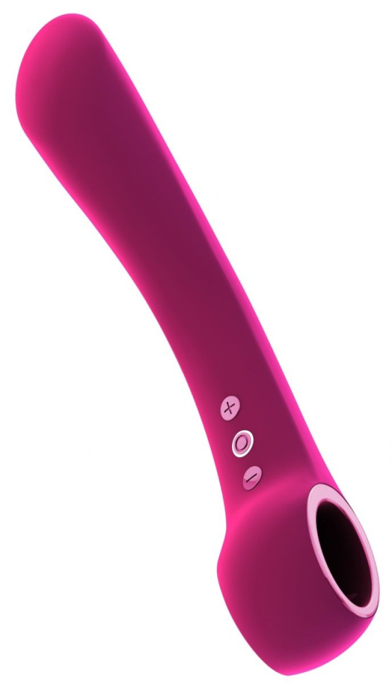 Розовый гибкий вибромассажер Ombra - 21,5 см. купить в секс шопе