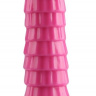 Розовый рельефный фантазийный фаллоимитатор - 26,5 см.  купить в секс шопе
