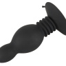 Черная анальная пробка с пружинным механизмом Bouncing Plug - 11,8 см. купить в секс шопе