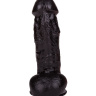 Реалистичный чёрный фаллоимитатор на присоске - 17,8 см. купить в секс шопе