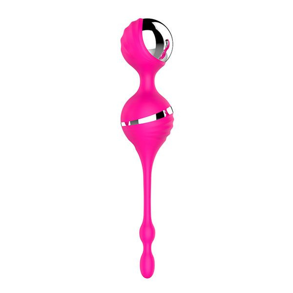 Розовый вагинальные шарики с вибрацией NAGHI NO.17 RECHARGEABLE DUO BALLS купить в секс шопе