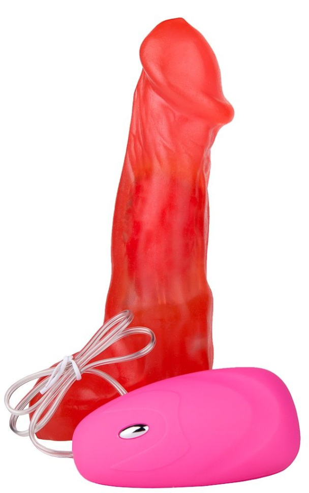 Розовый вибромассажер с присоской №26 - 19,5 см. купить в секс шопе