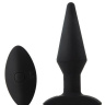 Черный анальный вибромассажер WIRELESS REMOTE PLUG - 13 см. купить в секс шопе