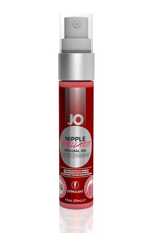Возбуждающий гель JO Nipple Titillator Electric Strawberry - 30 мл. купить в секс шопе