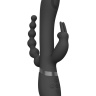 Черный анально-вагинальный вибромассажер Rini - 22,3 см. купить в секс шопе