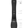 Черный анально-вагинальный вибромассажер Rini - 22,3 см. купить в секс шопе