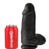 Черный фаллоимитатор на присоске Chubby - 22,9 см. купить в секс шопе