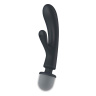 Серый двусторонний вибромассажер Triple Lover - 23,7 см. купить в секс шопе