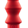 Красный ребристый анальный вибромассажер - 12,7 см. купить в секс шопе