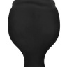 Черная силиконовая рельефная анальная пробка - 8,5 см. купить в секс шопе