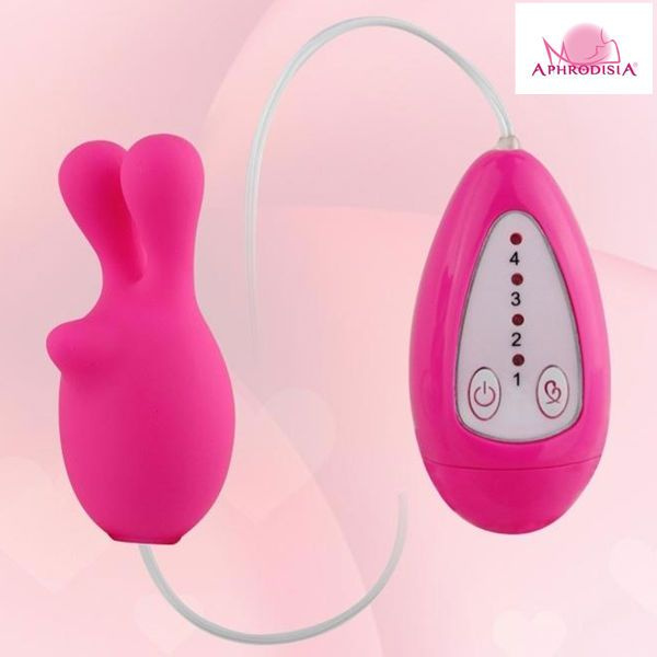 Розовый клиторальный вибростимулятор с выносным пультом Bunny Teaser купить в секс шопе