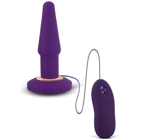 Фиолетовая анальная вибропробка APEX BUTT PLUG LARGE PURPLE - 15 см. купить в секс шопе