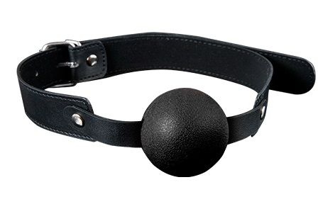 Силиконовый кляп-шар с ремешками из полиуретана Solid Silicone Ball Gag купить в секс шопе