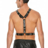 Черная мужская портупея Twisted Bit Black Leather Harness купить в секс шопе