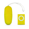 Желтое виброяйцо с пультом управления - 7 см. купить в секс шопе