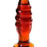 Стеклянная пробочка со спиралевидным рельефом - 11 см. купить в секс шопе
