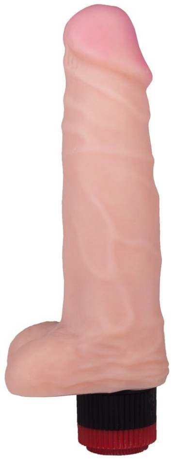Рельефный вибромассажёр-реалистик - 17,6 см. купить в секс шопе
