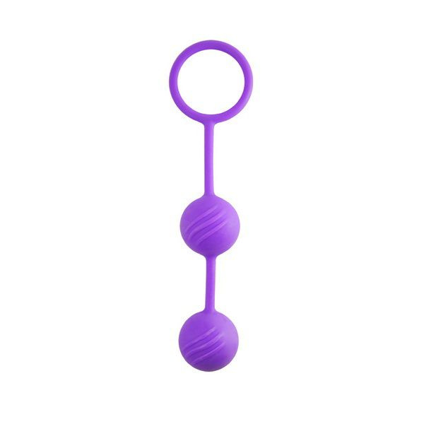 Фиолетовые вагинальные шарики с кольцом купить в секс шопе
