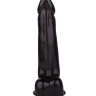Чёрный фаллоимитатор с вытянутой головкой - 17,8 см. купить в секс шопе
