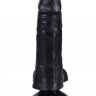 Черный сдвоенный фаллоимитатор №8 - 13,5 см. купить в секс шопе