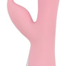 Нежно-розовый вибратор со стимулятором клитора Vertigo Bunny Dream - 19 см. купить в секс шопе