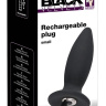 Чёрная перезаряжаемая анальная пробка Black Velvets Recharge Plug S - 11 см. купить в секс шопе
