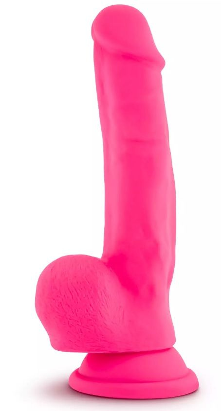 Розовый фаллоимитатор на присоске Shimmy - 22 см. купить в секс шопе