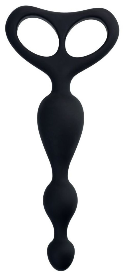 Черная анальная цепочка Aquilae - 18 см. купить в секс шопе