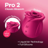 Малиновый вакуум-волновой стимулятор Pro 2 Classic Blossom купить в секс шопе
