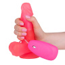 Розовый гелевый вибратор на присоске - 15,5 см. купить в секс шопе