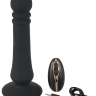 Черный анальный стимулятор с поступательными движениями и пультом ДУ Anal Thruster - 19,5 см. купить в секс шопе