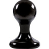 Чёрная анальная пробка среднего размера Luna Balls на присоске - 8,5 см. купить в секс шопе