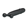 Черный вибратор Goddard со стимулирующими шариками - 11,8 см. купить в секс шопе