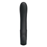Чёрный гладкий вибратор Alston с 12 видами вибрации - 19,7 см. купить в секс шопе
