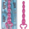 Розовая анальная цепочка Clover Anal Rod - 18 см. купить в секс шопе